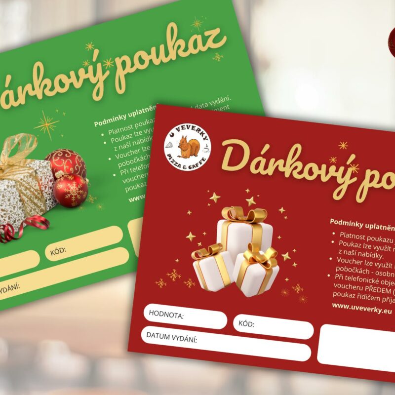 Vánoční dárkové poukazy od Veverky