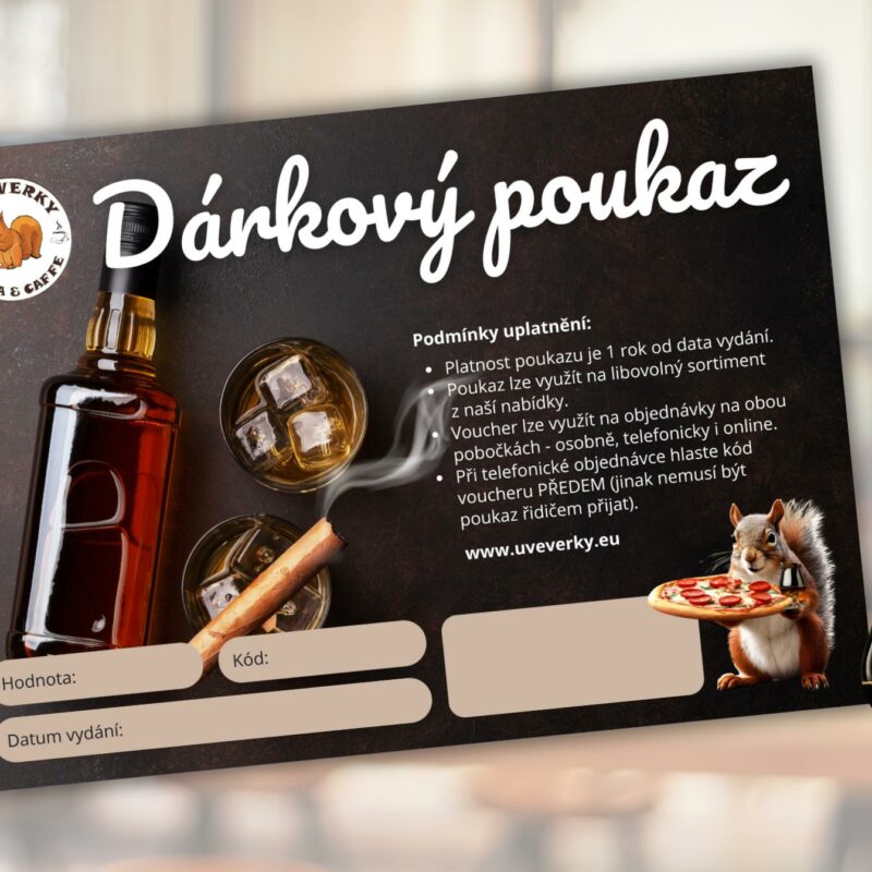Dárkové poukazy od Veverky pro muže